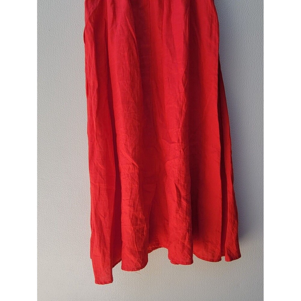 Cynthia Rowley Red V-Neck Midi Dress Women US 6. - Picture 6 of 7